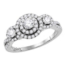 14kt White Gold Women's Round Diamond Solitaire Bridal Wedding Engagement Ring 1.00 Cttw - FREE Shipping (US/CAN)-Gold & Diamond Engagement & Anniversary Rings-5-JadeMoghul Inc.