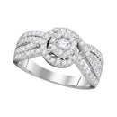 14kt White Gold Women's Round Diamond Solitaire Bridal Wedding Engagement Ring 1.00 Cttw - FREE Shipping (US/CAN)-Gold & Diamond Engagement & Anniversary Rings-6-JadeMoghul Inc.