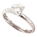 14kt White Gold Women's Round Diamond Solitaire Bridal Wedding Engagement Ring 1/2 Cttw - FREE Shipping (US/CAN)-Gold & Diamond Engagement & Anniversary Rings-6.5-JadeMoghul Inc.