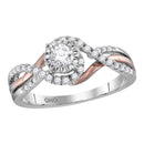 14kt White Gold Women's Round Diamond Solitaire Bridal Wedding Engagement Ring 1/2 Cttw - FREE Shipping (US/CAN)-Gold & Diamond Engagement & Anniversary Rings-8-JadeMoghul Inc.