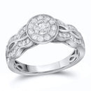 14kt White Gold Women's Round Diamond Solitaire Bridal Wedding Engagement Ring 3-4 Cttw - FREE Shipping (US/CAN)-Gold & Diamond Engagement & Anniversary Rings-JadeMoghul Inc.