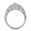 14kt White Gold Women's Round Diamond Solitaire Bridal Wedding Engagement Ring 3/4 Cttw - FREE Shipping (US/CAN)-Gold & Diamond Engagement & Anniversary Rings-5-JadeMoghul Inc.