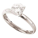 14kt White Gold Women's Round Diamond Solitaire Bridal Wedding Engagement Ring 7/8 Cttw - FREE Shipping (US/CAN)-Gold & Diamond Engagement & Anniversary Rings-5-JadeMoghul Inc.