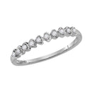 14kt White Gold Womens Round Diamond Stackable Band Ring 1-10 Cttw-Gold & Diamond Rings-JadeMoghul Inc.