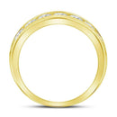 14kt Yellow Gold Men's Round Channel-set Diamond Wedding Band Ring 1-1/2 Cttw - FREE Shipping (US/CAN)-Gold & Diamond Wedding Jewelry-9-JadeMoghul Inc.