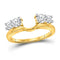 14kt Yellow Gold Women's Diamond Solitaire Enhancer Wedding Band 3/4 Cttw-Gold & Diamond Bands-JadeMoghul Inc.
