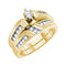 14kt Yellow Gold Womens Marquise Diamond Bridal Wedding Engagement Ring Band Set 3/8 Cttw-Gold & Diamond Wedding Ring Sets-8-JadeMoghul Inc.