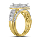 14kt Yellow Gold Women's Princess Diamond Bridal Wedding Engagement Ring Band Set 2.00 Cttw - FREE Shipping (US/CAN)-Gold & Diamond Wedding Ring Sets-JadeMoghul Inc.