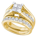 14kt Yellow Gold Women's Princess Diamond Bridal Wedding Engagement Ring Band Set 2.00 Cttw - FREE Shipping (US/CAN)-Wedding Jewelry-5-JadeMoghul Inc.