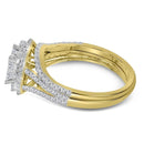 14kt Yellow Gold Women's Princess Diamond Halo Bridal Wedding Engagement Ring Band Set 1.00 Cttw - FREE Shipping (US/CAN)-Wedding Jewelry-JadeMoghul Inc.