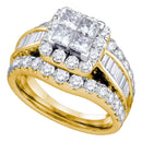 14kt Yellow Gold Women's Princess Diamond Princess Bridal Wedding Engagement Ring 1.00 Cttw - FREE Shipping (US/CAN)-Gold & Diamond Engagement & Anniversary Rings-5.5-JadeMoghul Inc.