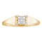 14kt Yellow Gold Women's Princess Diamond Square Cluster Ring 1/8 Cttw - FREE Shipping (US/CAN)-Gold & Diamond Fashion Rings-5-JadeMoghul Inc.