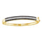 14kt Yellow Gold Women's Round Black Color Enhanced Diamond Bangle Bracelet 1-3-8 Cttw - FREE Shipping (US/CAN)-Gold & Diamond Bracelets-JadeMoghul Inc.