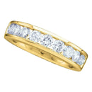 14kt Yellow Gold Women's Round Channel-set Diamond Wedding Band 1-6 Cttw - FREE Shipping (US/CAN)-Gold & Diamond Wedding Jewelry-JadeMoghul Inc.