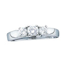14kt Yellow Gold Women's Round Diamond 3-stone Bridal Wedding Engagement Ring 3/4 Cttw - FREE Shipping (US/CAN)-Gold & Diamond Engagement & Anniversary Rings-5-JadeMoghul Inc.