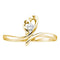14kt Yellow Gold Women's Round Diamond Heart Love Promise Bridal Ring 1/20 Cttw - FREE Shipping (US/CAN)-Gold & Diamond Promise Rings-5-JadeMoghul Inc.