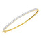 14kt Yellow Gold Women's Round Diamond Single Row Bangle Bracelet 2.00 Cttw - FREE Shipping (US/CAN)-Gold & Diamond Bracelets-JadeMoghul Inc.
