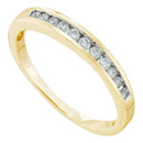 14kt Yellow Gold Women's Round Diamond Single Row Fashion Band Ring 1/4 Cttw - FREE Shipping (US/CAN)-Rings And Bands-5-JadeMoghul Inc.