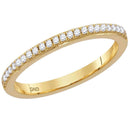 14kt Yellow Gold Women's Round Diamond Single Row Stackable Band Ring 1-8 Cttw - FREE Shipping (US/CAN)-Rings And Bands-JadeMoghul Inc.