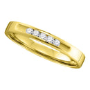 14kt Yellow Gold Womens Round Diamond Single Row Wedding Band 1-8 Cttw - FREE Shipping (US/CAN)-Gold & Diamond Wedding Jewelry-JadeMoghul Inc.