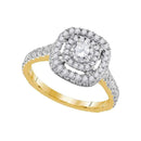 14kt Yellow Gold Women's Round Diamond Solitaire Bridal Wedding Engagement Ring 1-1/5 Cttw - FREE Shipping (US/CAN)-Gold & Diamond Engagement & Anniversary Rings-7-JadeMoghul Inc.