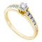 14kt Yellow Gold Womens Round Diamond Solitaire Bridal Wedding Engagement Ring 1/4 Cttw - FREE Shipping (US/CAN)-Gold & Diamond Engagement & Anniversary Rings-5-JadeMoghul Inc.