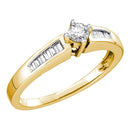 14kt Yellow Gold Women's Round Diamond Solitaire Bridal Wedding Engagement Ring 1/4 Cttw - FREE Shipping (US/CAN)-Gold & Diamond Promise Rings-5-JadeMoghul Inc.