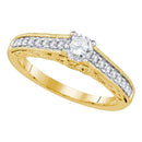 14kt Yellow Gold Women's Round Diamond Solitaire Bridal Wedding Engagement Ring 5/8 Cttw - FREE Shipping (US/CAN)-Gold & Diamond Engagement & Anniversary Rings-5-JadeMoghul Inc.