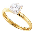 14kt Yellow Gold Women's Round Diamond Solitaire Bridal Wedding Engagement Ring 7/8 Cttw - FREE Shipping (US/CAN)-Gold & Diamond Engagement & Anniversary Rings-5-JadeMoghul Inc.