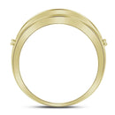14kt Yellow Two-tone Gold Men's Round Channel-set Diamond Single Row Wedding Band 1/2 Cttw - FREE Shipping (US/CAN)-Gold & Diamond Wedding Jewelry-8-JadeMoghul Inc.