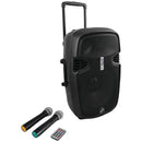 15'' 1600 Watt Bluetooth(R) Portable Loudspeaker System-PA Systems, Hailers & Megaphones-JadeMoghul Inc.