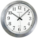 16" Galvanized Metal Silver Wall Clock-Household Equipment & Accessories-JadeMoghul Inc.