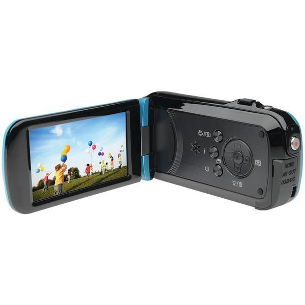 16.0-Megapixel Slice II DV7HD Ultraslim 1080p HD Camcorder (Blue)-Cameras & Camcorders-JadeMoghul Inc.