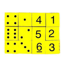 16MM FOAM DICE 12PK YELLOW SPOT &-Toys & Games-JadeMoghul Inc.