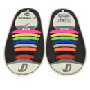 16pcs /Pair Fashion Unisex Athletic Running No Tie Shoelaces Women Men Elastic Silicone Shoe Lace All Sneakers Fit Strap-Multicolor-JadeMoghul Inc.