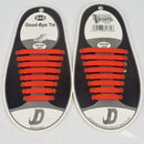 16pcs /Pair Fashion Unisex Athletic Running No Tie Shoelaces Women Men Elastic Silicone Shoe Lace All Sneakers Fit Strap-Red-JadeMoghul Inc.