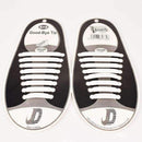 16pcs /Pair Fashion Unisex Athletic Running No Tie Shoelaces Women Men Elastic Silicone Shoe Lace All Sneakers Fit Strap-White-JadeMoghul Inc.