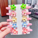 17KM Baby Girls Cartoon Hairpin For Women Children Rainbow Hair Clip Kids Flower Candy Fruit Barrette Hair Accessories AExp