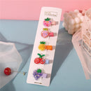 17KM Baby Girls Cartoon Hairpin For Women Children Rainbow Hair Clip Kids Flower Candy Fruit Barrette Hair Accessories AExp