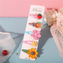 17KM Baby Girls Cartoon Hairpin For Women Children Rainbow Hair Clip Kids Flower Candy Fruit Barrette Hair Accessories AExp