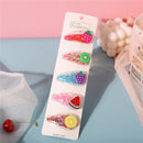 17KM Baby Girls Cartoon Hairpin For Women Children Rainbow Hair Clip Kids Flower Candy Fruit Barrette Hair Accessories AExp