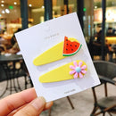 17KM Baby Girls Cartoon Hairpin For Women Children Rainbow Hair Clip Kids Flower Candy Fruit Barrette Hair Accessories AExp