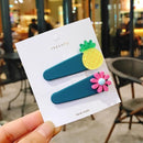 17KM Baby Girls Cartoon Hairpin For Women Children Rainbow Hair Clip Kids Flower Candy Fruit Barrette Hair Accessories AExp