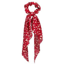 17KM Fashion Floral Print Scrunchies Solid Long Hair Ribbon For Women Ponytail Scarf Sweet Elastic Hair Band Hair Accessories AExp