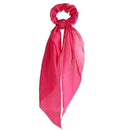 17KM Fashion Floral Print Scrunchies Solid Long Hair Ribbon For Women Ponytail Scarf Sweet Elastic Hair Band Hair Accessories AExp