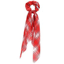 17KM Fashion Floral Print Scrunchies Solid Long Hair Ribbon For Women Ponytail Scarf Sweet Elastic Hair Band Hair Accessories AExp