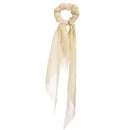 17KM Fashion Floral Print Scrunchies Solid Long Hair Ribbon For Women Ponytail Scarf Sweet Elastic Hair Band Hair Accessories AExp
