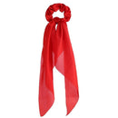 17KM Fashion Floral Print Scrunchies Solid Long Hair Ribbon For Women Ponytail Scarf Sweet Elastic Hair Band Hair Accessories AExp