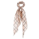 17KM Fashion Floral Print Scrunchies Solid Long Hair Ribbon For Women Ponytail Scarf Sweet Elastic Hair Band Hair Accessories AExp