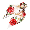 17KM Fashion Floral Print Scrunchies Solid Long Hair Ribbon For Women Ponytail Scarf Sweet Elastic Hair Band Hair Accessories AExp